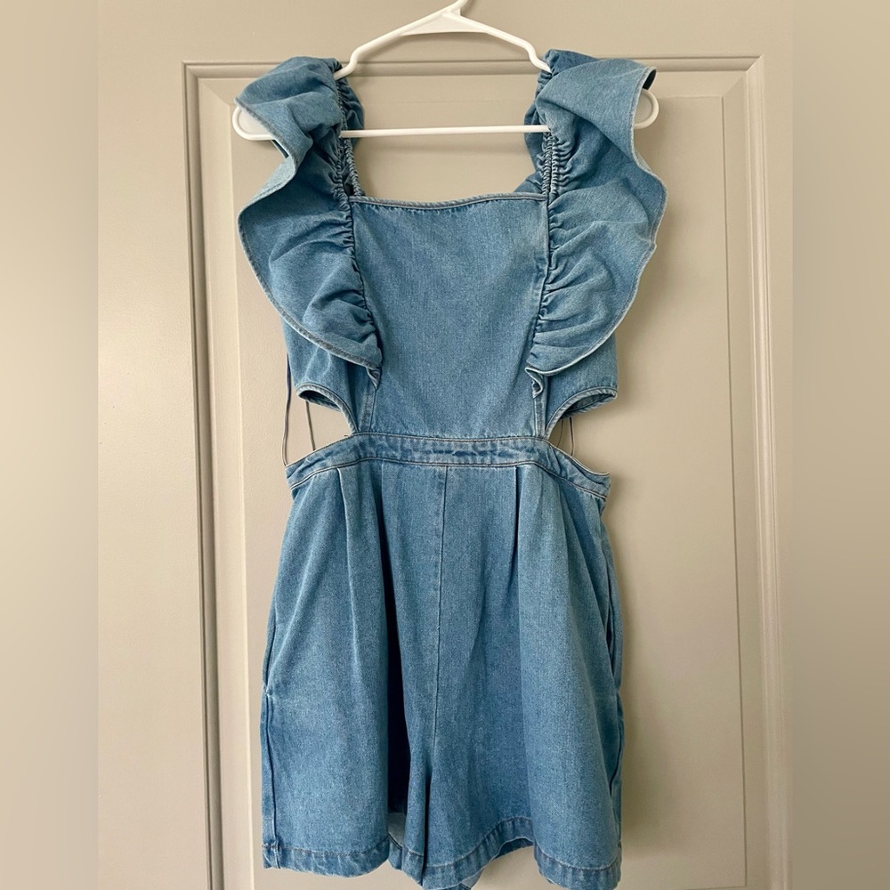 Denim Romper Relaxed Fit